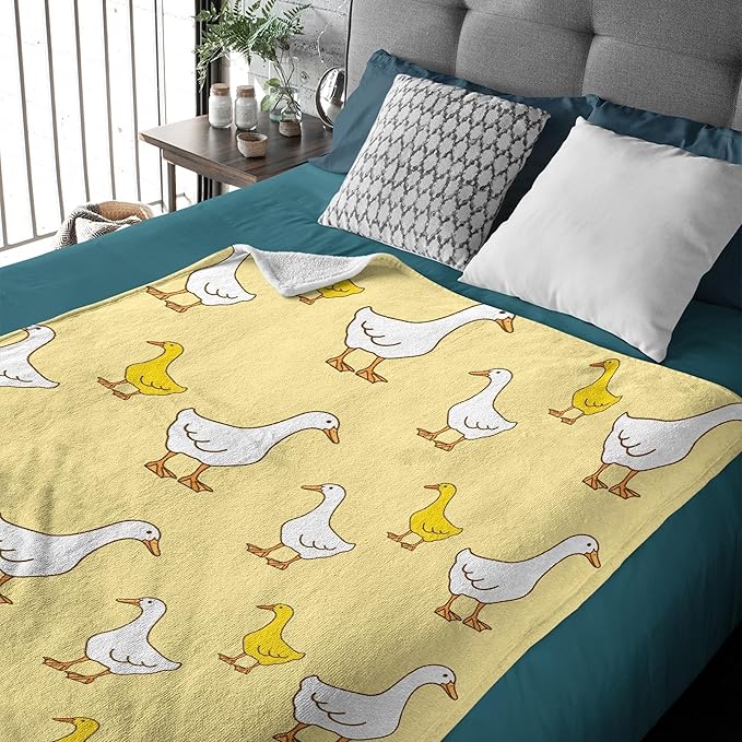 Duck Blanket Soft Blankets and Throws Flannel Cozy Lightweight Quilt Gift Perfect for Bed Sofa Couch-60 x50 Medium for Teen