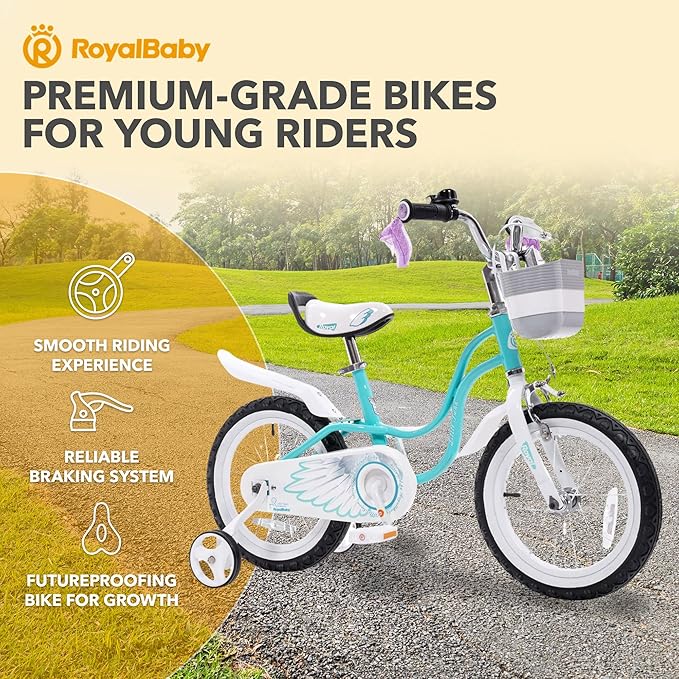 Royalbaby Princess Girls Kids Bike 12 14 16 18 20 Inch Children Bicycle with Basket for Age 3-12 Years