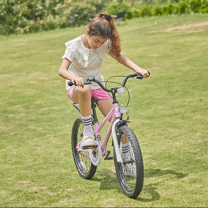 Glerc Fantacy Kids Bike, 12-20 Inch Children Bicycle for 2-13 Years Old Boys Girls, Kids Bicycle with Water Bottle Holder & Headlight & Training Wheels, Multiple Colors