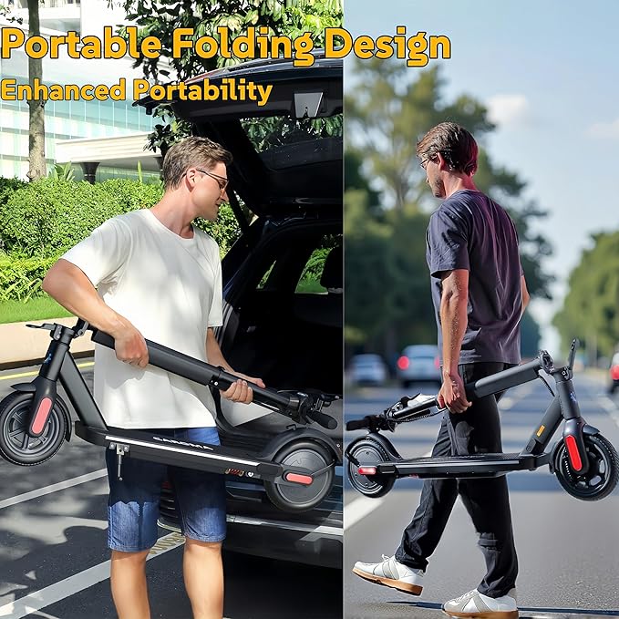 Caroma Electric Scooter, 750/500/350W Motor & 25/20 MPH Speed, Fast Adjustable Electric Scooter for Adults Max 25/20 Miles, Foldable Commuting E-Scooter w. Dual Braking System & Cruise Control