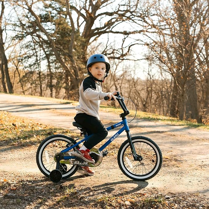 Glerc Kids Bike for Ages 1-8 Years Old, 12-16 Inch BMX Style Kids Bicycle with Training Wheels, Boys Bike for Children and Toddler, Multiple Colors