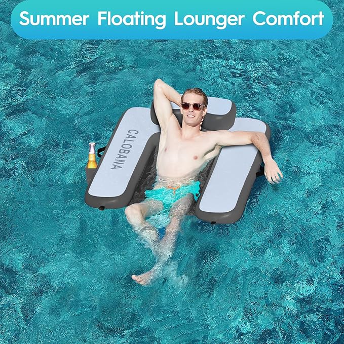 Inflatable Floating Chair Pool Floats Adult Lounger Float Chair for Swimming Pool