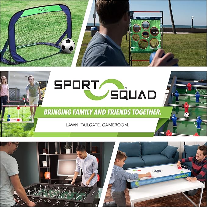 Sport Squad Endzone Challenge 2-in-1 Football and Flying Disc Toss - Backyard and Lawn Game for Indoor and Outdoor Use - Practice your Throwing Skills with this Football Target Carnival Game