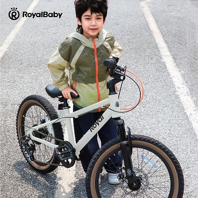 RoyalBaby Kids Mountain Bike for Boys and Girls, Ultra-Light Aluminum 20-24 Inch Wheel Bicycle for 6-14 Years Old Children, 7/21-Speeds Drivetrain