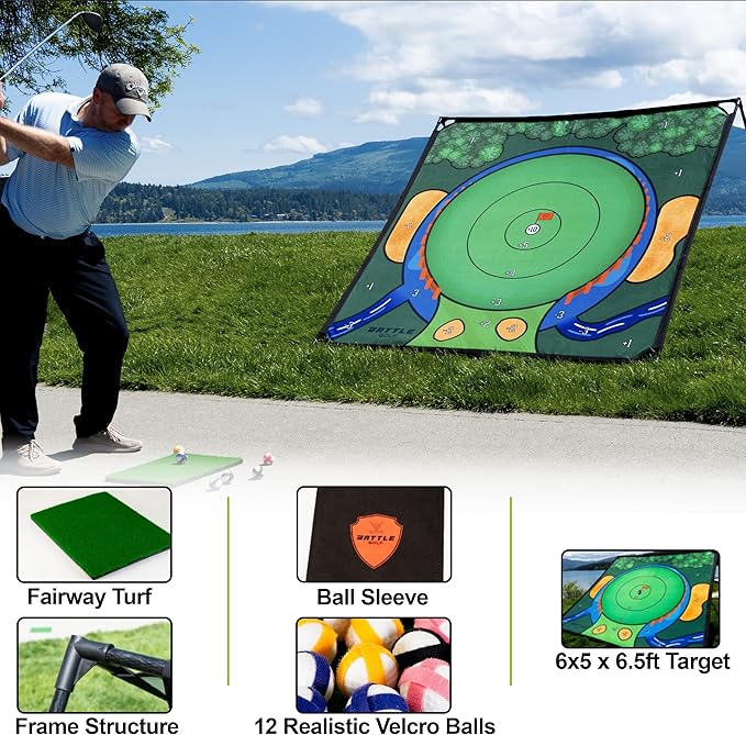 Chipping Game - The Original Portable Golf Game for Chipping Practice for Dads and Junior Golfers - Indoor and Outdoor