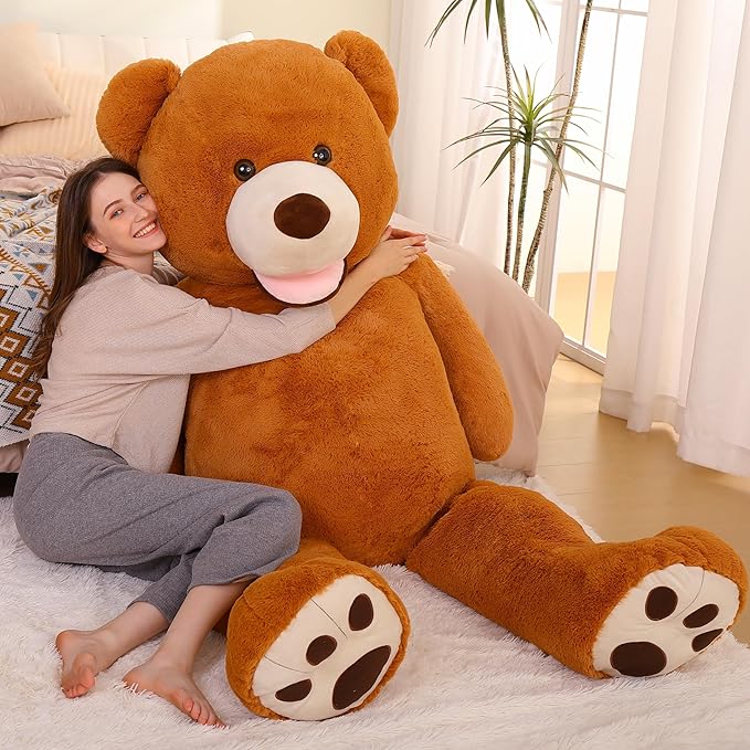 MorisMos Giant Teddy Bear Plush 5ft, Life Size Huge Brown Teddy Bears for Boyfriend, 5 Foot Large Big Stuffed Animal Gifts for Lover on Valentines, Anniversary, Birthday