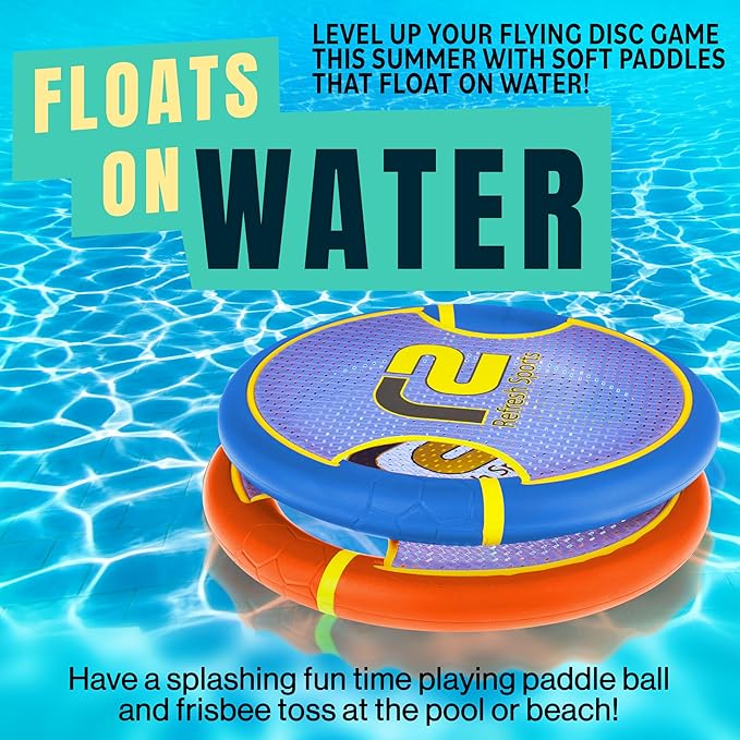 Fun Bouncy Paddle & Stringy Ball Toss & Catch Game - Easy to Use for Kids All Ages - Soft Foam Design for Safe Play Indoors or Outdoors - Also Works as Flying Disc - Great Gift Idea for Boys & Girls