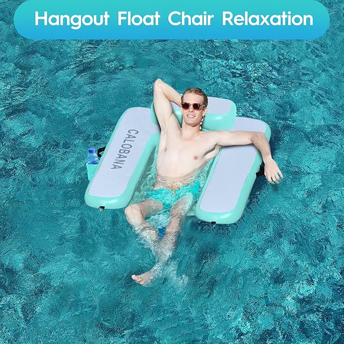 Inflatable Floating Chair Pool Floats Adult Lounger Float Chair for Swimming Pool Party Lake River