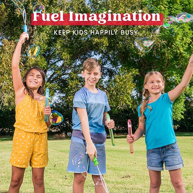 JOYIN 36 Pack 14.6’’ Big Bubble Wands Bulk, Bubble Blower for Kids, Party Favors, Easter, Birthday, Summer Outdoor & Indoor Activity