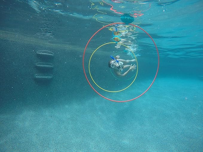 Water Sports Swim Thru Rings: 3-Pack 30-Inch Collapsible Rings, Depth Adjustable Pool Toys for Swimming Pool - Essential Water Toys and Pool Accessories for Summer Fun, Assorted Pack