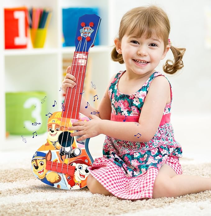 Paw Patrol Kids Toy Ukulele Guitar 4 String for Toddlers Party Guitar Ukulele Play Musical Instrument Mini Children Guitar Beginner for Kids