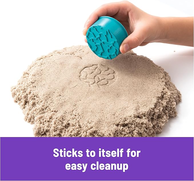 Kinetic Sand, Folding Sand Box with 2lbs Play Sand, 7 Molds & Tools, Storage Case, Sensory Toys, Holiday Gifts & Stocking Stuffers for Kids Ages 3 and up