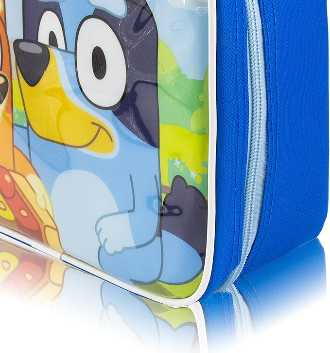 Fast Forward Bluey Lunch Box for Kids | Bluey and Bingo Insulated Lunch Bag Lunch Box for Boys, Girls, Unisex, Toddlers| Bluey Blue Reusable Lunchbox