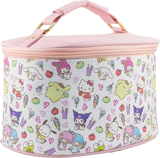 Sanrio Hello Kitty Makeup Bag – Makeup Organizer, Travel Toiletry Bag for Women & Girls | Cute Cosmetic Bag, Train Case for Kids, Travel Bag, Toiletry Bag for Women, Make up Storage | Ages 3+
