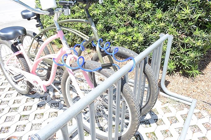 Coiled Security Cable with Key Lock (5’, 10’, 15’, 20’ or 25’ Lengths), Weatherproof Multi-Purpose Anti-Theft Protection for Kayaks, Bikes, Paddleboards, Scooters, Equipment and More 5ft