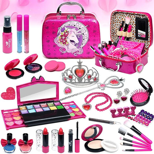 Kids Makeup Sets for Girls - Kids Makeup for Girls, Maquillaje para Niñas, Play Make Up Kit, Best Toys for Little Girl,Princess Toddler Kid Stuff, Ages3-12Year Old Girl Birthday Gifts
