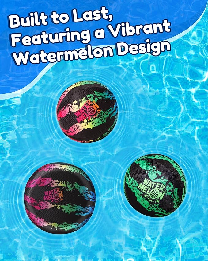 Watermelon Ball Water Skipping Ball – Water Pool Toys & Bouncing Games for Swimming Pool, Beach & Lake, Perfect for Kids Ages 8-12, Teens & Family Fun, Summer Must Have