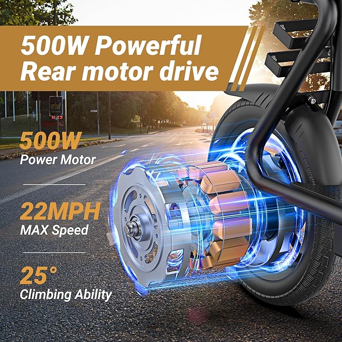 Electric Scooter for Adults- 8.5"/10''/14'' Tires, Up to 19/22MPH by 350W/500W Motor, Max 12/21/23/27/62Miles Long-Range Foldable Commuting Adults Scooter with Double Braking System and App