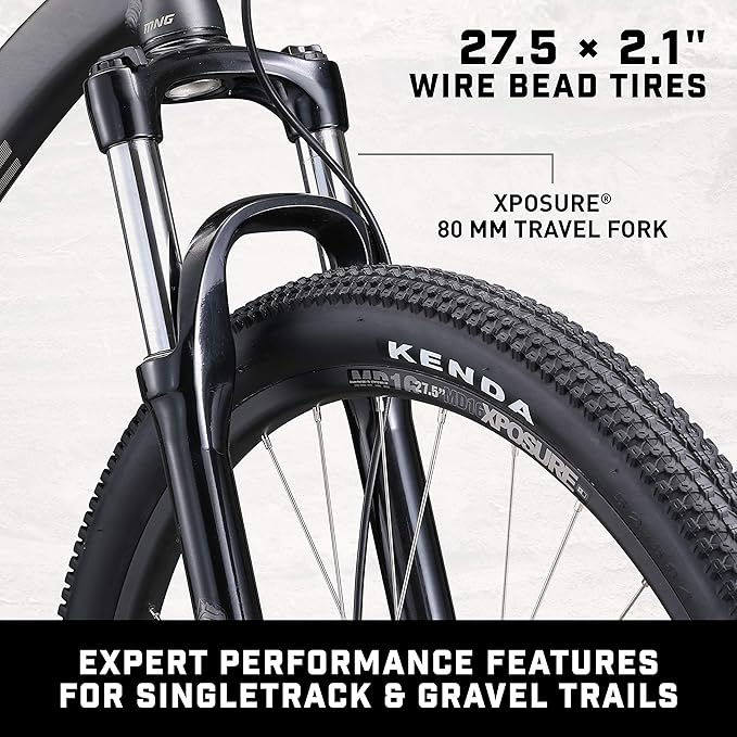 Mongoose Switchback Comp Expert Sport Trail Mountain Bike for Adult Men Women, 16/18/21-Speed Options, 27.5-Inch Wheels, Disc Brakes, Small Medium or Large Aluminum Frames, Hardtail Bicycles