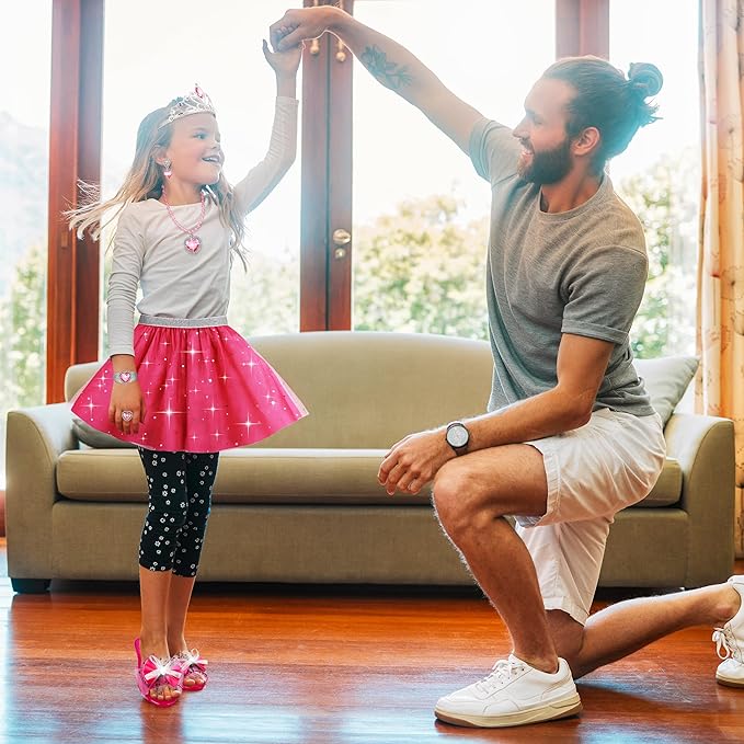 Princess Dress Up Toys & Jewelry Boutique - Costumes Set incl Skirts, Shoes, Crowns, Accessories - Ideal Girls Role Play Gift for 3 4 5 6 Year Toddler Birthday Parties Party Favors