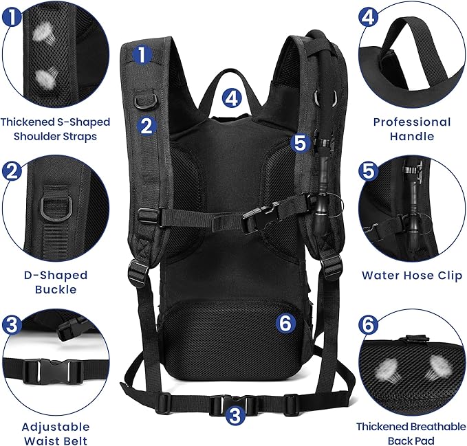 1050D Tactical Hydration Backpack with 3L TPU Water Bladder, Military Molle Water Backpack Perfect for Men & Women, Hydration Pack for Hiking, Biking, Running, Climbing, Hunting, Daily Use