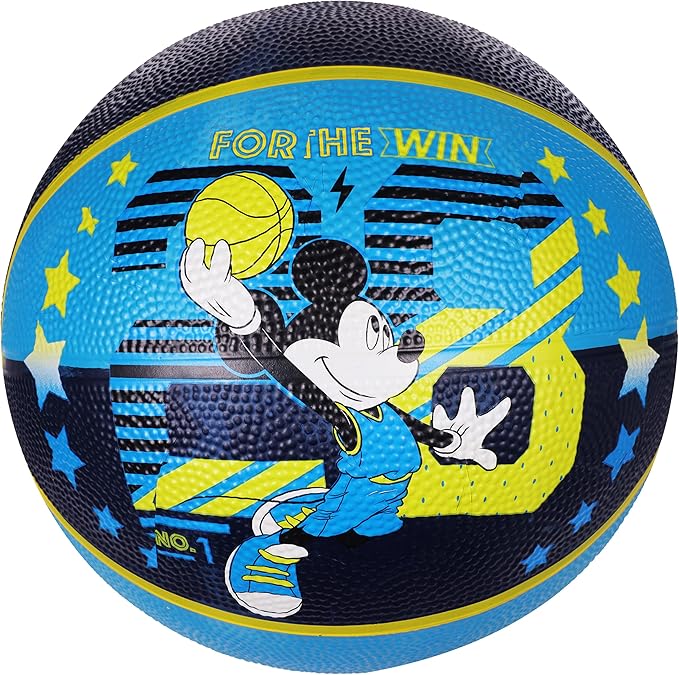 Disney Mickey Mouse Basketball Size 6, Indoor and Outdoor Game Youth Sports Ball for Boys and Girls
