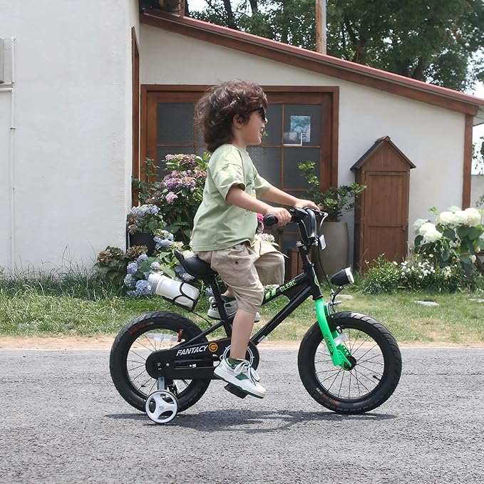 Glerc Fantacy Kids Bike, 12-20 Inch Children Bicycle for 2-13 Years Old Boys Girls, Kids Bicycle with Water Bottle Holder & Headlight & Training Wheels, Multiple Colors