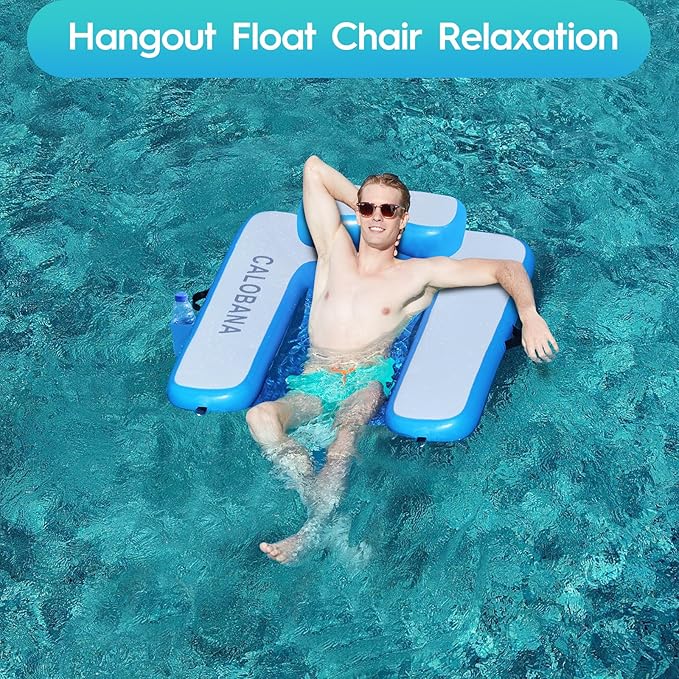 Inflatable Floating Chair Pool Floats Adult Lounger Float Chair for Swimming Pool Party Lake River