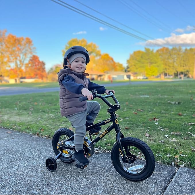 Glerc Kids Bike for Ages 1-8 Years Old, 12-16 Inch BMX Style Kids Bicycle with Training Wheels, Boys Bike for Children and Toddler, Multiple Colors