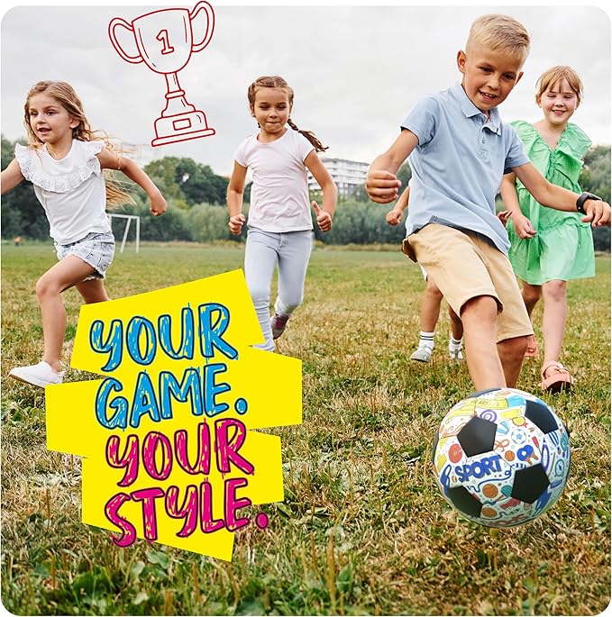 Soccer Ball Coloring Kit for Kids - Soccer Gifts for Girls & Boys - Sports Gifts - 3 4 5 6 7 8 Year Old Boy Birthday Gift - Craft Kits for Kids Ages 4-8 - Boy Toys for 4 Year Old - Games Accessories