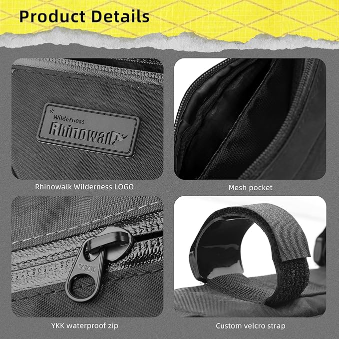 Rhinowalk Bicycle Front Frame Bag Waterproof Bicycle Bag 0.9L Cycling Accessories Nylon Pack Pouch for MTB Road Bike Cycling Commuting and Outdoor Adventures