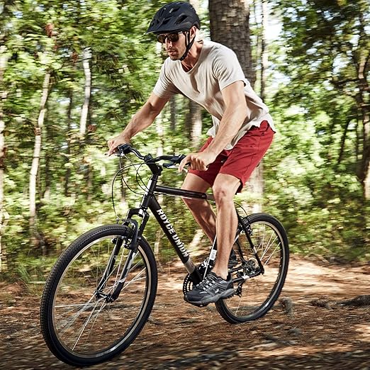 ROYCE UNION RMT 27.5" Mens 21-Speed All-Terrain Mountain Bike, 18" Aluminum Frame, Twist Shift, Matte Black