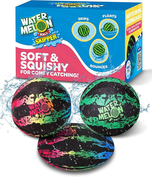 Watermelon Ball Water Skipping Ball – Water Pool Toys & Bouncing Games for Swimming Pool, Beach & Lake, Perfect for Kids Ages 8-12, Teens & Family Fun, Summer Must Have