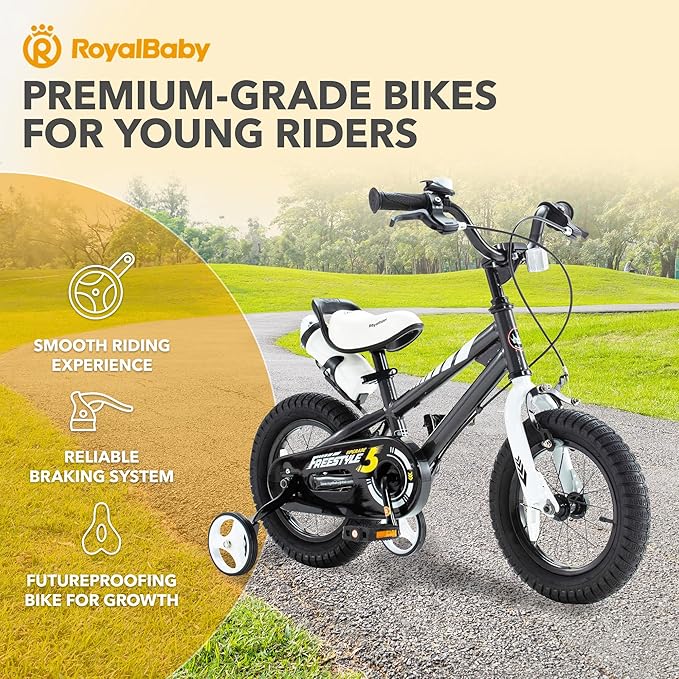 RoyalBaby Kids Bike EZ Balance to Pedal Dual Handbrake Toddlers Boys Girls Bicycle 12-20 Inch for Age 3-10 Years