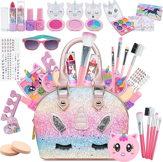 Pretend Kids Makeup Sets for Girls - FakeMakeup Set Maquillaje para Niñas, Play Make Up Kit, Best Toys for Little Girl,Princess Toddler Kid Stuff Ages3-10 Year Old Girl Birthday Gifts