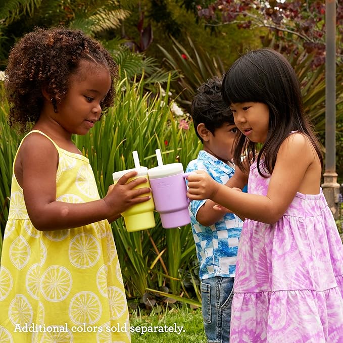 Infantino My 1st Tumbler, Silicone Sippy Cup with Straw & Handle, Spill-Resistant Baby Cup for On-the-Go, BPA-Free Transition Bottle