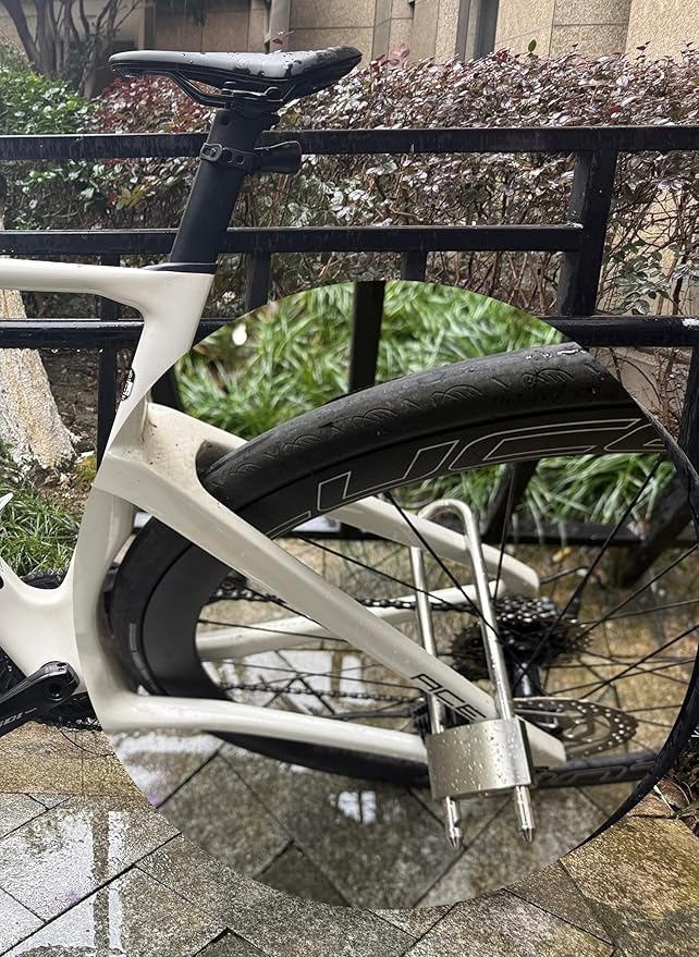 All Weather Stainless Steel 2-Pack Keyed Alike Bike U Locks, Outdoor Pad Locks with 8 Keys, 2.76 in. (70mm) Wide, Adjustabl Shackle Marine Locks for Bike,Boat,Gate,Cabinet,Scooter,etc.