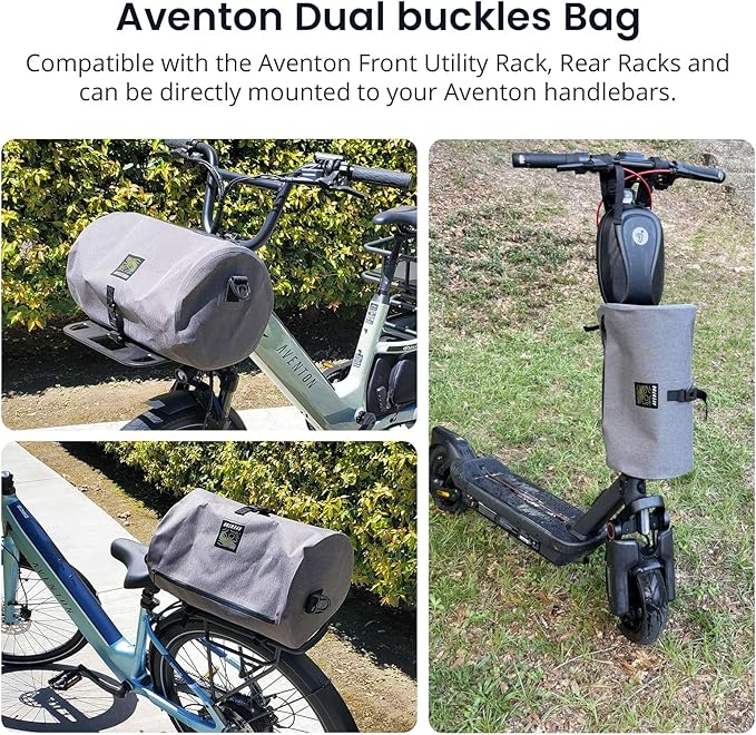 Aventon bike handlebar bag | Versatile Handlebar and Rear Rack bike bag | Lightweight and Durable bike bags for bicycles rear rack | Easy On-and-Off Attachment | Perfect for Essentials