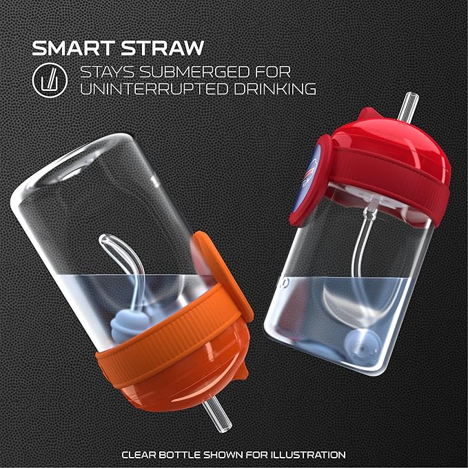 Smilo Straw Cup - Buffalo Bills Officially Licensed NFL Sippy Cup - Baby and Toddler Cup with Weighted Silicone Straw and 8.5 oz Capacity - BPA-Free