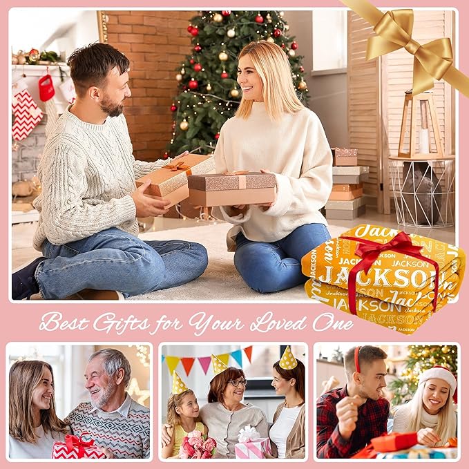 Ship Next Day, Personalized Baby Blanket with Name - Printed in USA, Custom Name Blanket for Boys Girls Kids, Customized Flannel Blankets Gifts for Teen Shower Toddlers Christmas Brithday