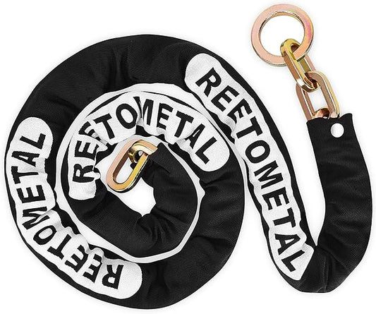 Heavy Duty Security Chain, 6 Foot x 3/8" Thick Hardened Steel Cut Proof Anti-Theft Lock Chain for Motorcycles, Bicycles, ATVs, Trailers, Containers