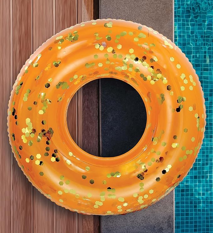 CoTa Global Inflatable Pool Float Tube Confetti Premium Swim Ring Heavy Duty Vinyl Flotation Pool Floats Toy for The Beach, Party, Vacation, UV Resistant - Pool Party