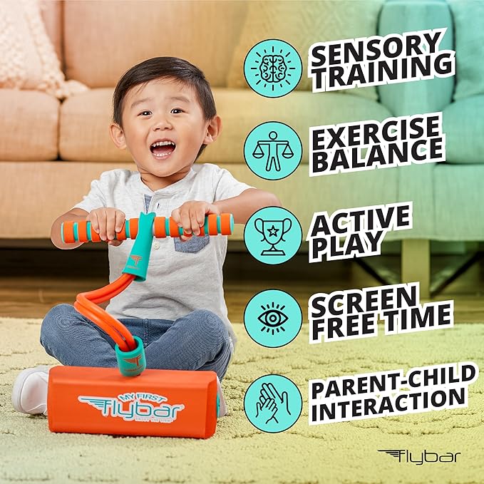 Flybar My First Foam Pogo Jumper for Kids Fun and Safe Pogo Stick for Toddlers, Durable Foam and Bungee Jumper for Ages 3 and up, Supports up to 250lbs