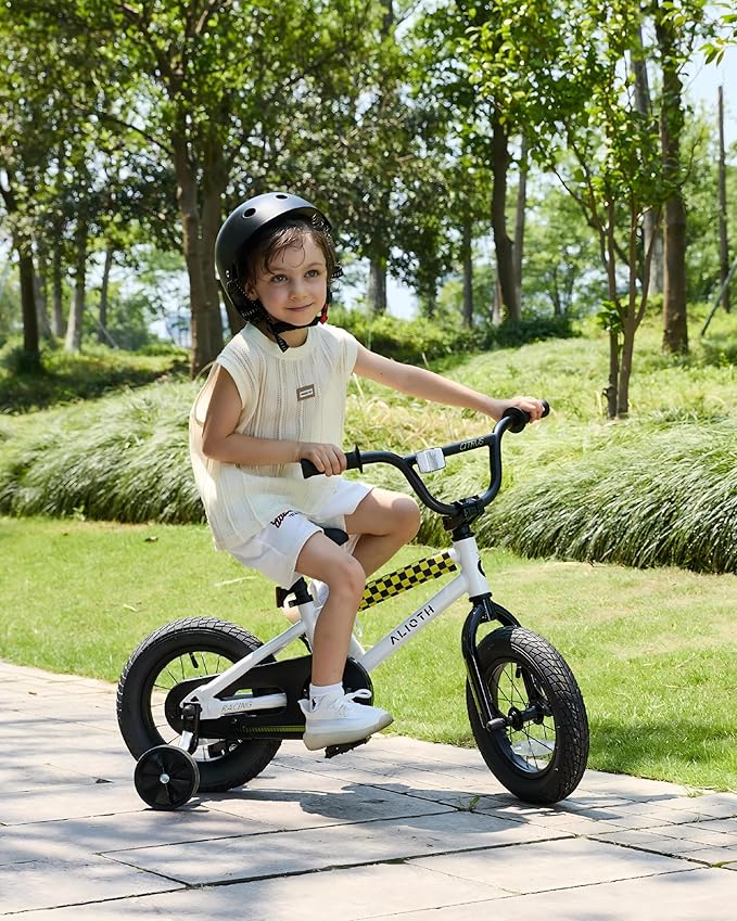 12 14 16 20 Inch Kids Bike BMX Style Bicycle with Training Wheels for 2-14 Years Old Toddlers Boys Girls Coaster Brake Multiple Colors