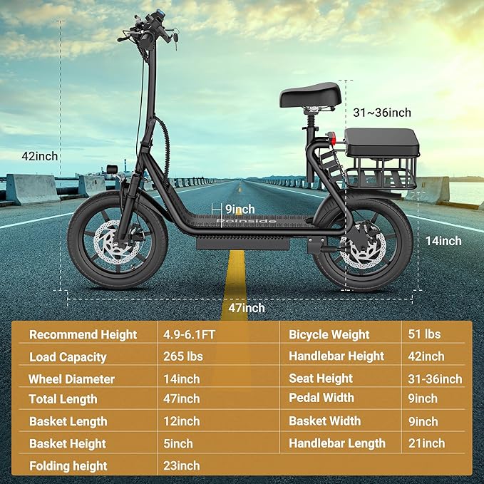 Electric Scooter for Adults- 8.5"/10''/14'' Tires, Up to 19/22MPH by 350W/500W Motor, Max 12/21/23/27/62Miles Long-Range Foldable Commuting Adults Scooter with Double Braking System and App