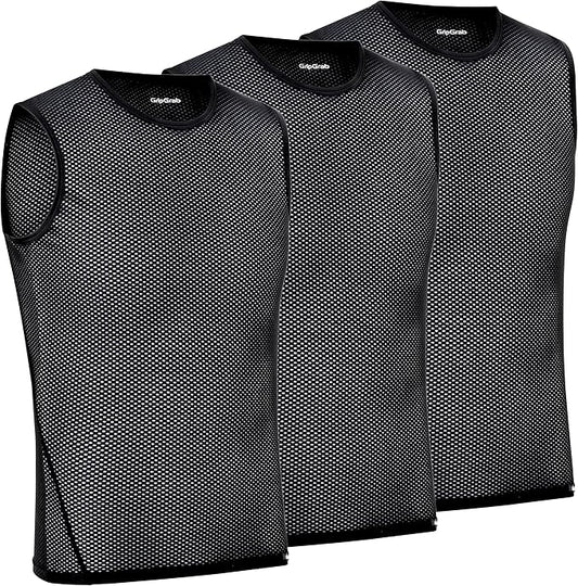 GripGrab Ultralight 1 and 3 Pack Sleeveless Mesh Summer Cycling Base Layer Biking Undershirt Lightweight Vest Cycling Shirt